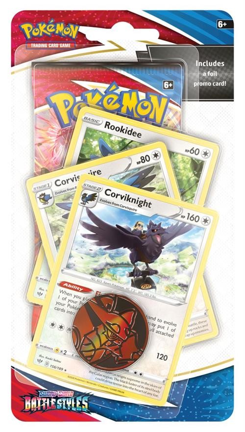 Pokémon Schwert & Schild Kampfstile Premium Checklane Blister Corviknight