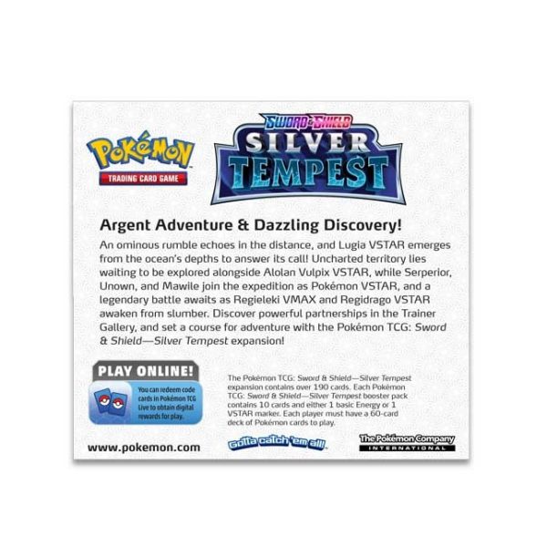 Pokémon Silver Tempest Booster Box zurück pokemart